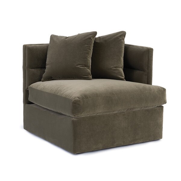 Elise Sectional Right Arm Piece (Olive)